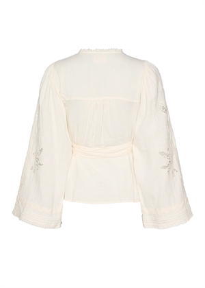 Winfrey wrap bluse Off White Sissel Edelbo 